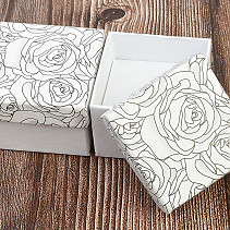 White rose gift box 5x5cm