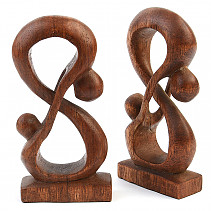 United couple wood carving 15cm (Indonesia)