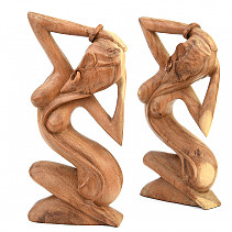 Woman - light wooden statue (Indonesia) 30cm