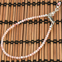Pink opal bracelet 2mm cut ball Ag 925/1000
