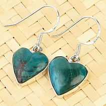 Chrysokol heart earrings Ag 925/1000
