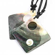 Pearl necklace rhombus + shiva 65mm