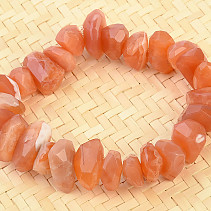 Agate orange irregular facet bracelet