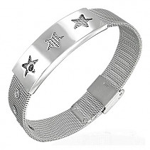 Surgical steel bracelet strap Stars