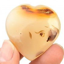 Agate heart with dendrites 27g