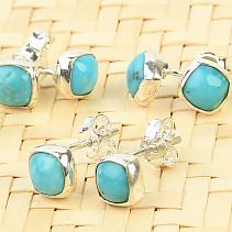 Turquoise silver earrings Ag 925/1000 šteft
