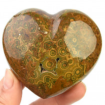 Hladké srdce z jaspisu s dutinami 156g