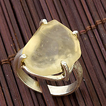 Lybijské sklo prsten Ag 925/1000 (5,62g) vel. 54