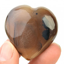 Agate heart with dendrites 34g