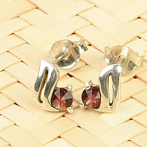 Garnet earrings cut Ag 925/1000 silver
