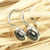 Hematite oval dangling earrings Ag 925/1000