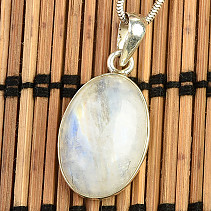 Moonstone silver pendant oval Ag 925/1000 5.63g