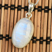 Moonstone silver pendant oval Ag 925/1000 6.8g