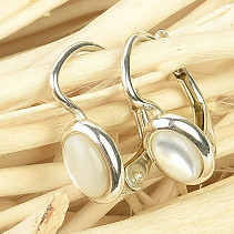 Dangle earrings with mother-of-pearl Ag 925/1000