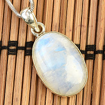 Moonstone silver pendant oval Ag 925/1000 5.6g