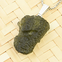 Vltavín pendant from the Czech Republic Ag 925/1000 handle (1.7g)