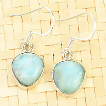 Earrings with larimar Ag 925/1000 (3.7g)