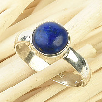 Round lapis lazuli ring Ag 925/1000