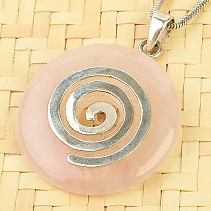 Donut rosette pendant with a spiral Ag 925/1000 (7.7g)