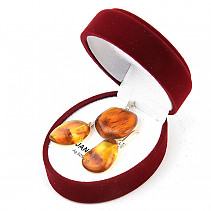 Amber jewelry set in a gift box Ag 925/1000 (4.88g)