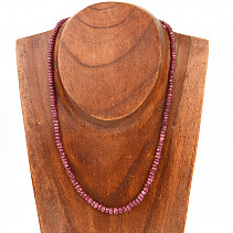 Ruby cut necklace Ag 925/1000 buttons 17.3g (India)
