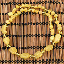 Milky amber irregular necklace (13.16g)