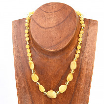 Milky amber irregular necklace (12.34g)