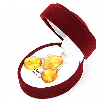 Amber jewelry set in a gift box Ag 925/1000 (4.13g)