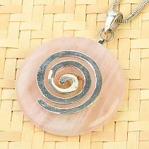 Donut rosette pendant with a spiral Ag 925/1000 (7.31g)