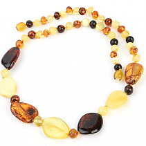 Amber necklace of irregular pieces mix (18.01g)