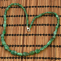 Polished emerald necklace 45cm Ag 925/1000 (18.1g)