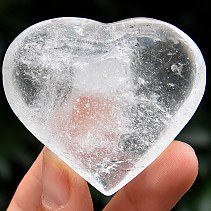 Smooth crystal heart 81g Brazil