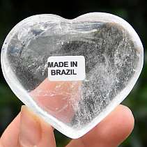 Hladké srdce z křišťálu 74g Brazílie
