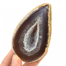 Brown-beige agate geode with cavity 207 g