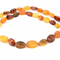 Amber necklace roped mix of shades 46cm