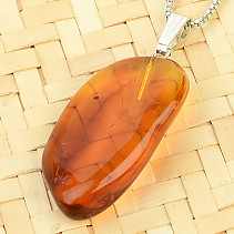 Amber irregular pendant, handle Ag 925/1000 (1.6 g)