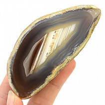 Brown-beige agate geode with cavity 205 g
