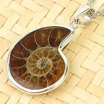 Ammonite pendant with handle Ag 925/1000 3.82 g