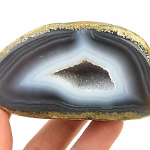 Agate geode grey-brown with cavity 239 g