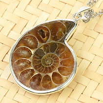 Ammonite pendant with handle Ag 925/1000 7.13 g