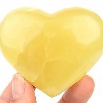 Yellow Calcite Smooth Heart 149g (Pakistan)