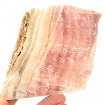 Pink calcite/aragonite slice 154g