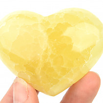 Yellow Calcite Smooth Heart 124g (Pakistan)