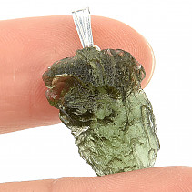 Moldavite pendant Ag 925/1000 2.6g Chlum