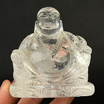 Happy Buddha figurine made of crystal 8.7 cm