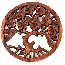 Tree of Life Sakura carved relief approx. 30cm