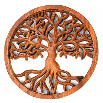 Tree of life wood carved relief 29cm