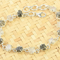 Diamond and moonstone bracelet Ag 925/1000 12.6 g