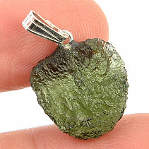 Moldavite pendant handle Ag 925/1000 2.3g Chlum