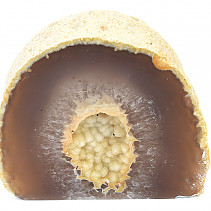 Brown-beige agate geode with cavity 209g